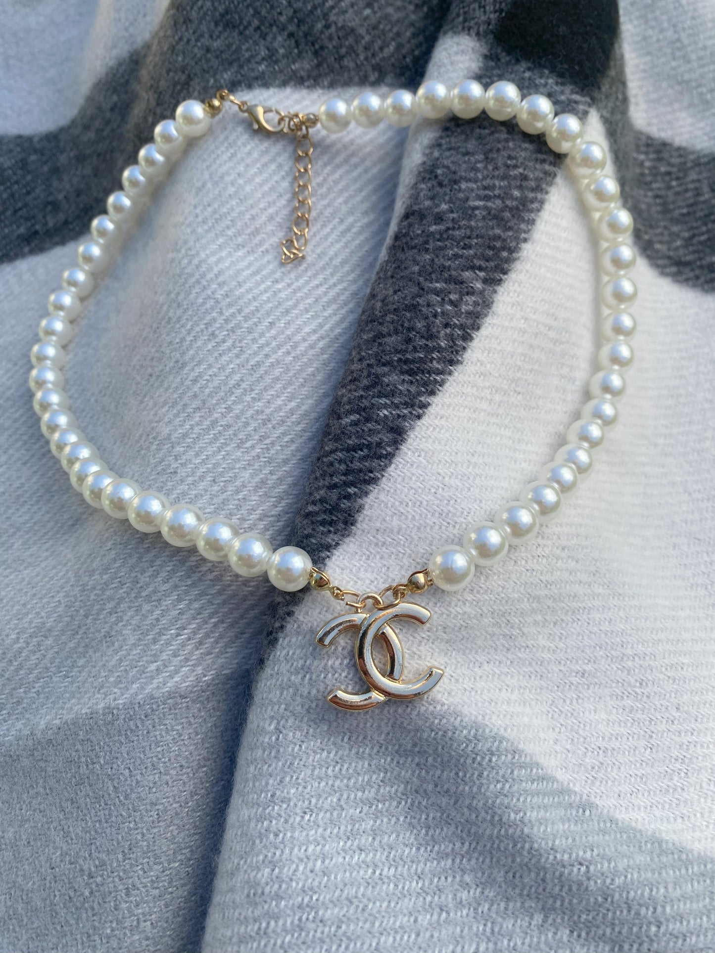 CC Repurposed Necklace - Pearl Gold