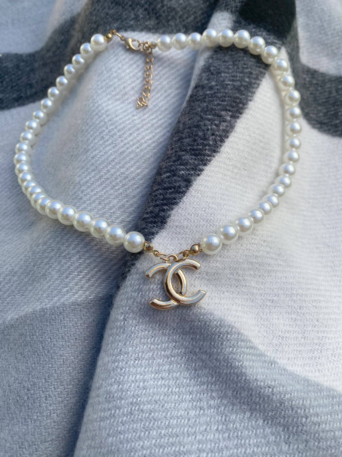 CC Repurposed Necklace - Pearl Gold